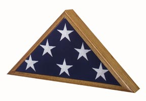 Capitol Flag Case Cherry (Cherry is Darker Oak Shown) - Click Image to Close